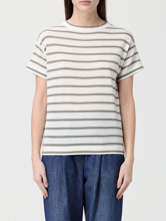 Brunello Cucinelli Maglia in lana vergine e cashmere a righe Brunello Cucinelli