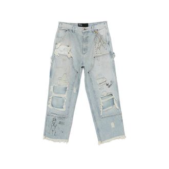 Paly Hollywood Studded Ripped Jeans
