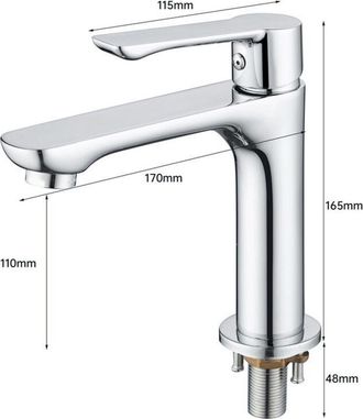 OEM Lavabo De Cobre Macizo Con Elegante Grifo De Agua Fr&iacute;a - Acabado Artesanal, F&aacute;cil Instalaci&oacute;n, Dimensiones Est&aacute;ndar - Ulisem