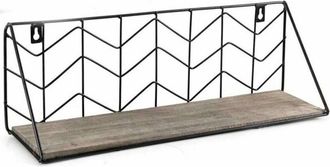 Trade Shop Trade Shop - Mensola Parete Rettangolare Mensola Scaffale Metallo E Legno Design Moderno