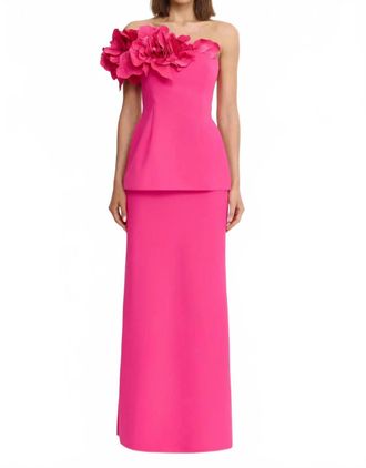 Acler Frant Top And Garlands Skirt Set In Fuschia