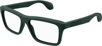 Gucci Vierkante zonnebril - Heren - Accessoires - Groen - Maat: 55 MM