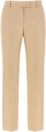 Alberto Biani Broeken, Dames, Beige, M, Linnen, Chinos
