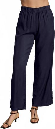 perfectwhitetee Hana Tencel Pull On Pant In Navy