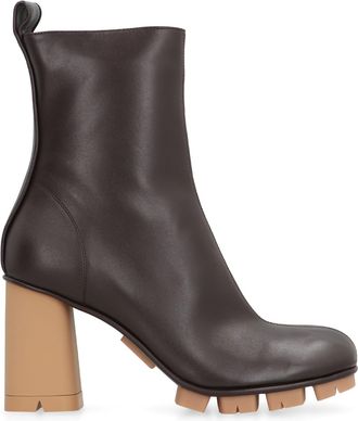Bottega Veneta Shore Leather Ankle Boots