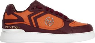Philipp Plein Pit-$Top Low-Top Sneakers - unisex - Sneakers - Bruin - 43 EU - Leer - Schoenen
