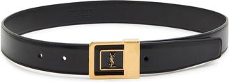 Saint Laurent Logo-engraved Leather Belt - Black - 85 (UK12/ M)