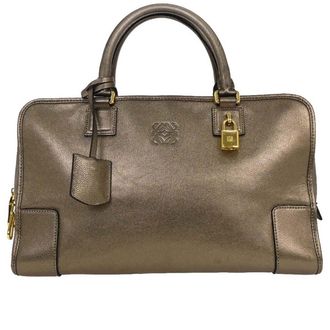 Loewe Amazona Leather Gold Leather Handbag (Pre-Owned)