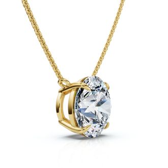 Pompeii3 Certified 2Ct Diamond Solitaire Pendant 14k Gold 18 Necklace Lab Grown