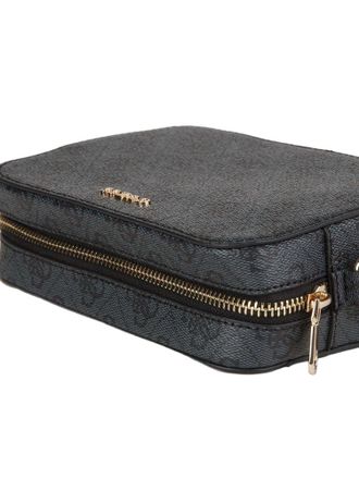 Guess Womens Cosmetic Case Coal Logo Polyurethane Bags Cases