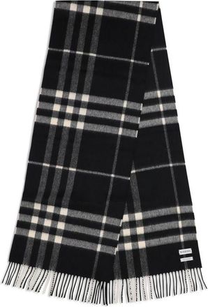 Burberry Womens Black Cashmere Scarf