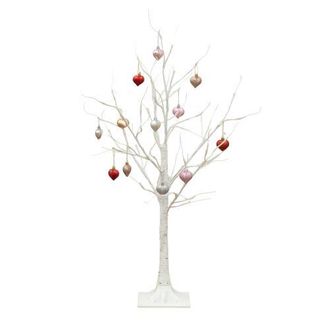 Nearly Natural 3-ft Pre-Lit Artificial Valentines Day Twig Tree with 12 Warm White LED Lights and Heart Ornaments at Nordstrom