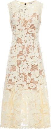 Self Portrait YELLOW CROCHET LACE MIDI DRESS - Self-portrait - Woman