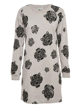 Kenzo Mini-jurk met tijgerpatroon - Grijs