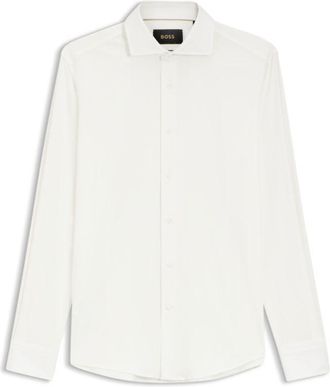 BOSS Slim-fit shirt in an Italian-made cotton blend