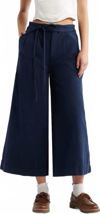 Damson Madder Lotta Wide Leg Culottes Trousers In Navy