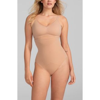 Honeylove Superpower High Waist Shaper Thong in Sand at Nordstrom, Size X-Large