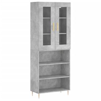 Berkfield Home Highboard Concrete Grey 69.5x34x180 cm Engineered Wood