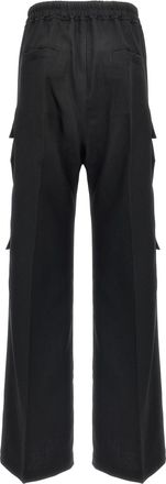 Rick Owens Womens Black Wool Cargo Pants