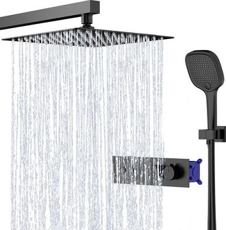 HOMELODY Conjunto De Ducha 38&deg; Termostatica (barra Altura Ajustable 910 Mm -1320 Mm) Con Alcachofa Ajustable Sistema De Ducha Cromado Homelody