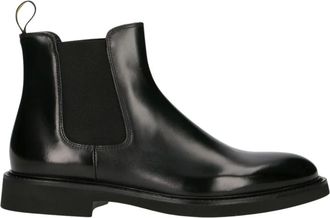 Doucal's Schoenen, Heren, Zwart, 43 EU, Leer, Beatle Enkellaarsjes
