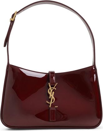 Saint Laurent Burgundy Le 5 A 7 Shoulder Bag