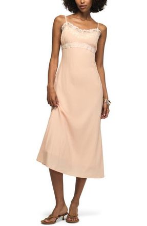 Lucky Brand Simone Lace Trim Sleeveless Maxi Dress in Blush at Nordstrom, Size Xx-Large