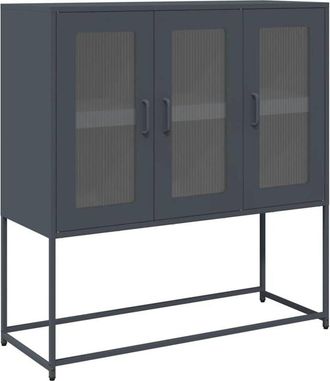 vidaXL Vidaxl - Aparador de acero laminado en frío antracita 100,5x39x107 cm