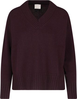 Drumohr Brown Merino Wool V-Neck Sweater