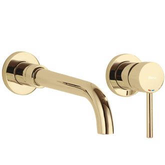 Rea Rea - Rubinetto Lavabo Da Incasso Lungo Long Gold + Box