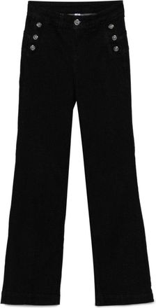 Liu Jo High-Waisted Straight-Leg Jeans With Decorative Buttons