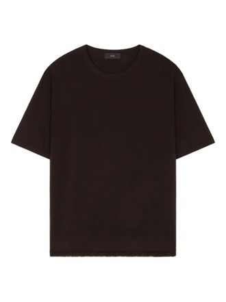 Alanui crew neck T-shirt - men - Virgin Wool/Wool - M - Brown