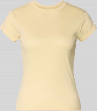 Topshop T-Shirt mit Rundhalsausschnitt Modell EVERYDAY in Hellgelb, Gr&ouml;&szlig;e XS