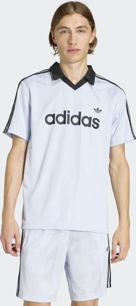 adidas T-Shirt ADIDAS ORIGINALS ARCHIVE COLLAR ENGINEERED TRIKOT, Herren, Gr. XXL, crystal sky, Obermaterial: 100% Polyester, V-Ausschnitt, Shirts T-Shirt