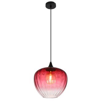Globo Lighting L&aacute;mpara Colgante - Sander - Rojo - Vidrio - &Oslash; 29cm - E27