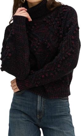 Allison New York Daphne Sweater In Black And Burgundy