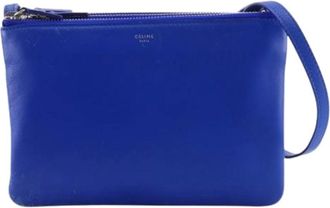 Celine Pre-owned Vintage Schoudertas - Dames - Vintage Schoudertas - Blauw - ONE Size - Leer - Vintage