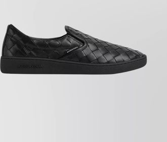 Bottega Veneta slip-on woven sneakers rubber sole
