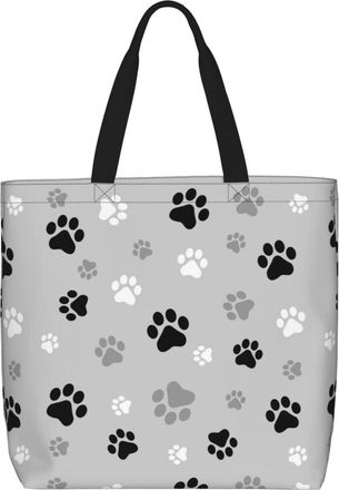 Generic Women Handbag Dog Paw Print Tote Bag Print Fashion Beach Travel Bags, For Wedding, School, Birthday, Holiday, Work