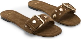 Mango Studded Buckle Strap Slide Sandal at Nordstrom, Size 39