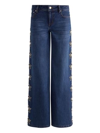 Alice & Olivia Alice + Olivia Embellished Baggy Jeans