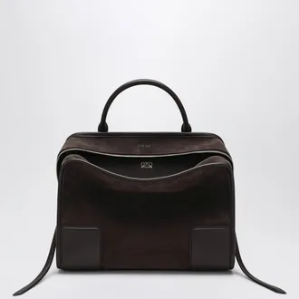 Loewe Large brown suede Amazona 180 bag
