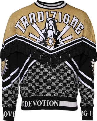Dolce & Gabbana Tradizione Devotion Sweatshirt - Heren - Sweatshirts - Veelkleurig - L - Katoen - Hoodies & sweatvesten