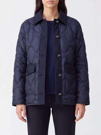 Woolrich Polyester Down Jacket with Classic Collar and Patch Pockets