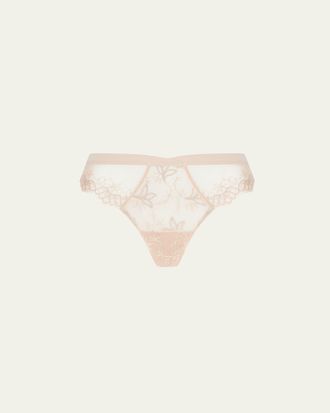 Lise Charmel Elegance Artist Floral-Embroidered Thong