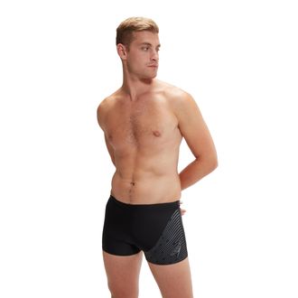 Speedo Badehose SPEEDO Mens Medley Logo Aquashort, Herren, Gr. 3 (XS), N-Gr, schwarz (schwarz, grau), Obermaterial: 80% Nylon, 20% Elasthan, Badehosen Badeho