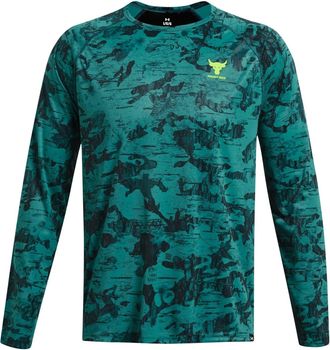 Under Armour Mens Project Rock Ls Gym Top Blue M