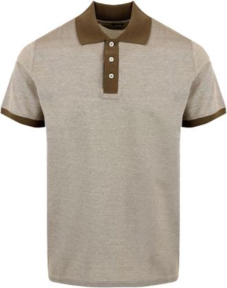 Moorer Spike-Pqx Polo Shirt - Heren - Polos - Bruin - L - Tops