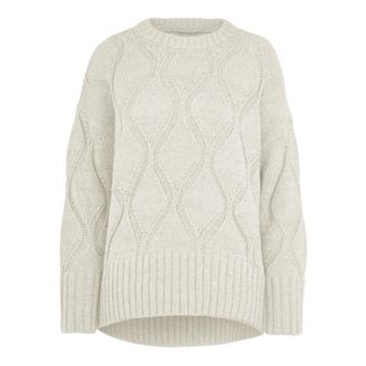 Bomboogie Jersey de cuello redondo extragrande en mezcla de lana - Knitwear - Mujer - Beige - S