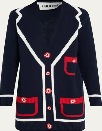 Libertine - Libertine Cashmere Trompe Loeil Cardigan